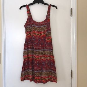Flowy bohemian print dress